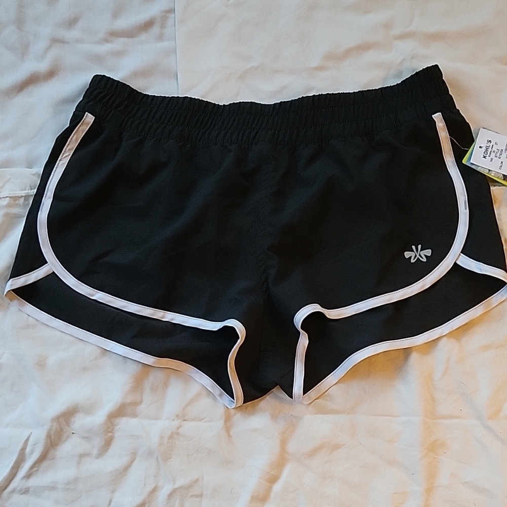 Sleek Black and White Women's Athletic Shorts